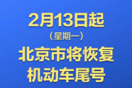 2月13日起，北京恢復尾號限行措施